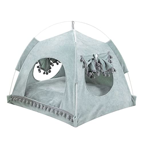 Yeory Haustier Zelthunde Katze Teeee mit abnehmbarem waschbarem Kissen Kissen Welpenhaus für Wintergrün XL Yeory Haustier Zelthunde Katze Teeee mit abnehmbarem waschbarem Kissen Kissen Welpenhaus für Wintergrün XL von Yeory