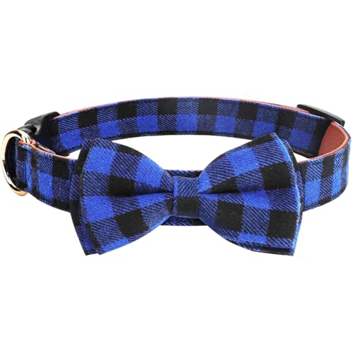 Hundehalsband, Hundefliege, Blaue Karierte Hundebiegekragen, Hundekragen mit Bug, stilvolle Fliege für Haustiere Hundehalsband, Hundefliege, Blaue Karierte Hundebiegekragen, Hundekragen mit Bug, stilvolle Fliege für Haustiere von Yeory
