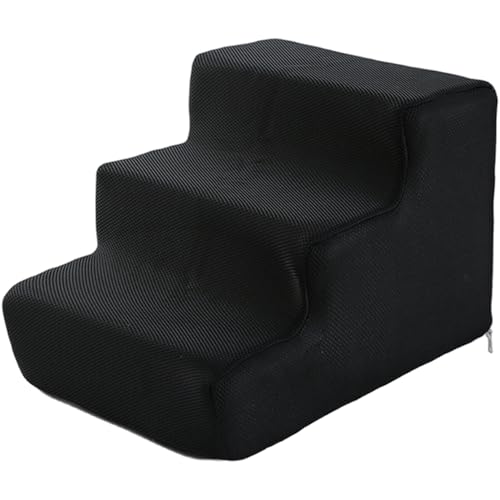 Hundestufen für Bett, 3 Schritte weiche Hundetreppe mit Abnehmbarer Abdeckung und Nicht rutschbarer Boden, waschbare Treppenleiter für Sofa-Low-Bett-Couch, für Sofa von Yeory