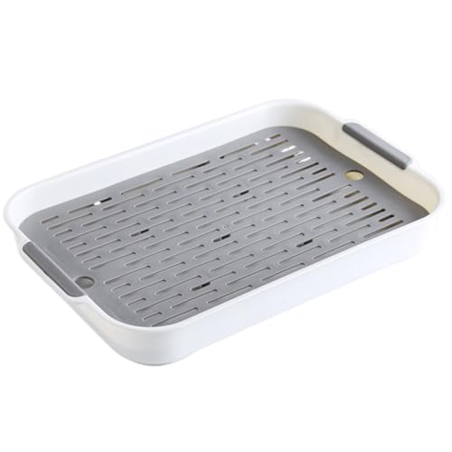 Kaninchendrüsenbox Dual -Layer -Pp -Hasen -Müllschachtel Rechteckige Kaninchen mit geräumigem Griff glatt 14 x 10 x 2 Zoll kleines Tier, Hase Kaninchendrüsenbox Dual -Layer -Pp -Hasen -Müllschachtel Rechteckige Kaninchen mit geräumigem Griff glatt 14 x 10 x 2 Zoll kleines Tier, Hase von Yeory