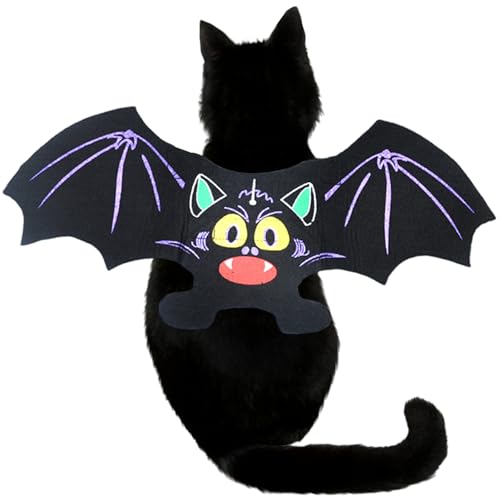 Katzen Halloween Kostüme Filzstoffes Bat Dog Halloween Kostüme Verstellbare Katzenkleidung für Cosplay -Party Geburtstag Katzen Halloween Kostüme Filzstoffes Bat Dog Halloween Kostüme Verstellbare Katzenkleidung für Cosplay -Party Geburtstag von Yeory