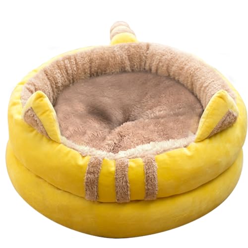 Katzenbetthöhle Katzenbetten für Innenkatzen warme Katzenbetthöhle mit abnehmbarem Plüschkissen süße weiche Katze Schlafsack Winterkatze Nest mit nicht rutschem Boden für kleine Haustiere Snooze Slee Katzenbetthöhle Katzenbetten für Innenkatzen warme Katzenbetthöhle mit abnehmbarem Plüschkissen süße weiche Katze Schlafsack Winterkatze Nest mit nicht rutschem Boden für kleine Haustiere Snooze Slee von Yeory
