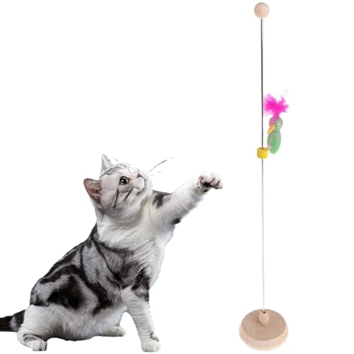 Spechtspielzeug, Specht Vogel auf einem Stabstast interaktives Katzenspielzeug, 16 gefederte Katzenspielzeug mit Holzbasis, Stress und Langeweile Reliefkatze für Innenkatzen, Katzesp Spechtspielzeug, Specht Vogel auf einem Stabstast interaktives Katzenspielzeug, 16 gefederte Katzenspielzeug mit Holzbasis, Stress und Langeweile Reliefkatze für Innenkatzen, Katzesp von Yeory