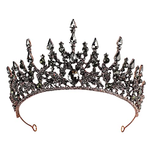 Yeory Gothic Crowns Crowns for Women - Schwarze gotische Kronen für Mädchen - Vintage Barocke Queen für Hochzeitsfestigkeit Abschlussball Kopfbedeckungen Yeory Gothic Crowns Crowns for Women - Schwarze gotische Kronen für Mädchen - Vintage Barocke Queen für Hochzeitsfestigkeit Abschlussball Kopfbedeckungen von Yeory