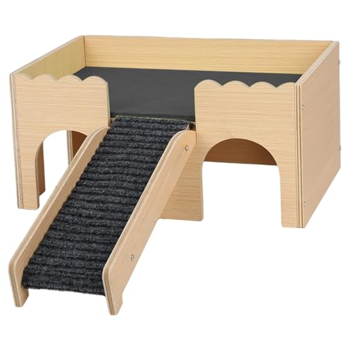 Yeory Hamsterhaus, Kleines Hamsterlabyrinth 15x9x7 Zoll, Zweilagige Hamsterhütte, Hamsterversteck aus Holz, Kleintierversteck Yeory Hamsterhaus, Kleines Hamsterlabyrinth 15x9x7 Zoll, Zweilagige Hamsterhütte, Hamsterversteck aus Holz, Kleintierversteck von Yeory