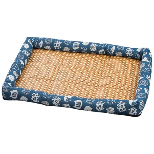 Yeory Katzenkühlmatte, 16x12 Zoll waschbares natürliches Rattan -Kühlkatze, Sommer Haustier gewebt atmungsaktiv mit Kissen für Hunde Kätzchen, Bett Yeory Katzenkühlmatte, 16x12 Zoll waschbares natürliches Rattan -Kühlkatze, Sommer Haustier gewebt atmungsaktiv mit Kissen für Hunde Kätzchen, Bett von Yeory