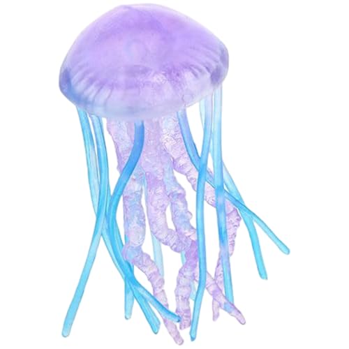 Yeory Qualle Toy Purple Realistic Realistic Fake Jellyfish Cognitive & Educational Toy Fish für Kinder dekorative PVC -Meeretierfiguren für Zuhause, Vorschule, Kindergarten von Yeory