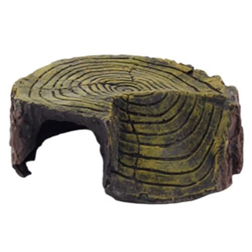 Yeory Turtle Tank Accessoires, Harzsimulation Turtle Docks zum Appen mit Rampe, kein verblassender Baumstamm -Schildkrötelebensraum für Haustier, Docks für das Backen von Yeory