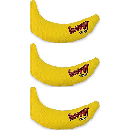 Yeowww. duckyworld 100% Organic Catnip Leaf & Flower Cat Toy Banana 3 Pack von Yeowww!