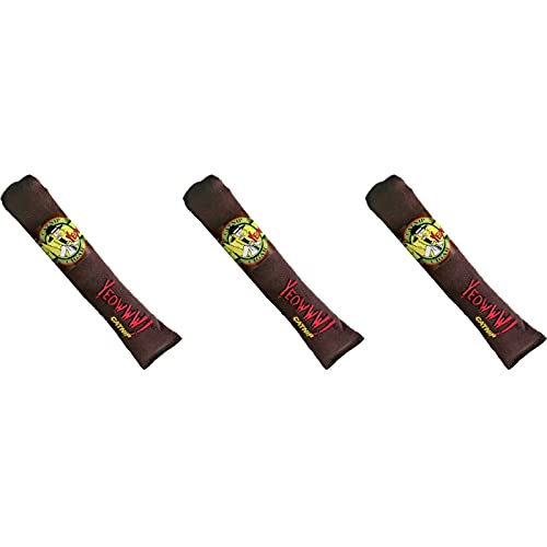 YEOWWW!, DuckyWorld Katzenspielzeug mit Katzenminze, mit Blatt und Blüte, 100 % biologisch, Motiv: Zigarren, 3 Stück von YEOWWW