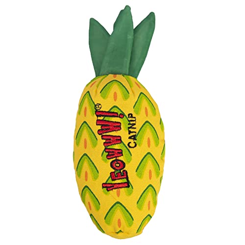 YEOWWW! Ananas Katzenminze Spielzeug für Katzen, Gelb, 17,8 cm, für alle Rassengrößen von Doggles