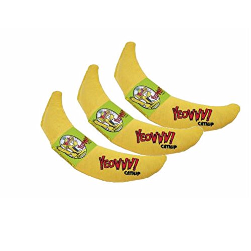 YEOWWW! Catnip Banana 3 PACK Pure Leaf & Flowertop Blend Cat and Kitten Toy von YEOWWW