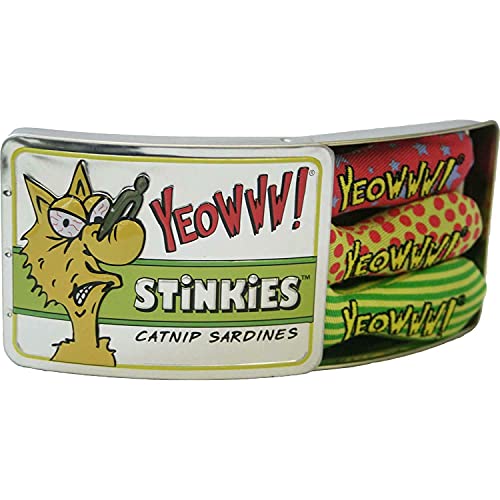 Yeowww! (2 Pack) Stinkies Catnip Sardines Organically Grown Catnip 3 Sardine Tin von YEOWWW