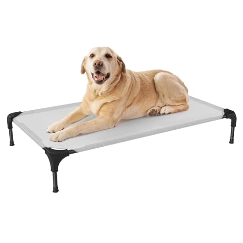 YesNow Kühlendes erhöhtes Hundebett, tragbar, erhöhtes Hundebett für große Hunde, mit waschbarem, atmungsaktivem Netzgewebe, rutschfeste Füße, langlebiges Haustierbett für den Innen- und Außenbereich, YesNow Kühlendes erhöhtes Hundebett, tragbar, erhöhtes Hundebett für große Hunde, mit waschbarem, atmungsaktivem Netzgewebe, rutschfeste Füße, langlebiges Haustierbett für den Innen- und Außenbereich, von YesNow