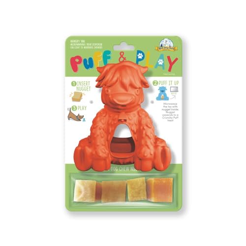 Yeti Dog Chew Puff and Play Interaktives Hundespielzeug, Nuggets Hundeleckerli-Spender Puzzle, lustiges stimulierendes Kauspielzeug zum Zahnen, Verhaltenstraining für leichte bis Moderate Kauer, Yak von Yeti Dog Chew