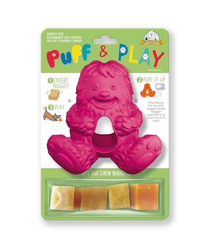 Yeti Puff and Play Hundespielzeug Interaktives Nuggets Leckerlis Spender Puzzle, Spaß Stimulierendes Kauspielzeug für Zahnen, Verhaltenstraining, Angstberuhigung, für leichte bis mäßige Kauer, Rosa Yeti Puff and Play Hundespielzeug Interaktives Nuggets Leckerlis Spender Puzzle, Spaß Stimulierendes Kauspielzeug für Zahnen, Verhaltenstraining, Angstberuhigung, für leichte bis mäßige Kauer, Rosa von Yeti Dog Chew