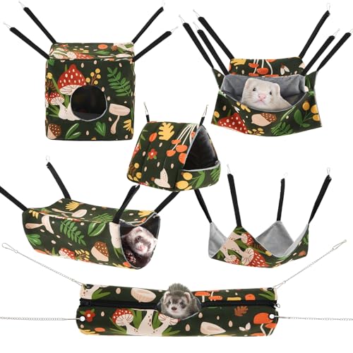 Yeyeplum Frettchen-Hängematte für Frettchen, Käfigzubehör, waschbar, für Ratten, Kaninchen, Kaninchen, Hängetunnel, Hängematte auf weichem Meerschweinchen, Spielzeug, Versteck, Käfig für Ratten von Yeyeplum