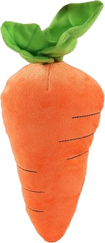 Yezhengui Durable Plush Multi-Squeaker and Crinkle Dog and Cat Toy, Vegetable and Rabbit Collection (L-Orange, 73.7 cm Carrot) for All Breeds von Yezhengui