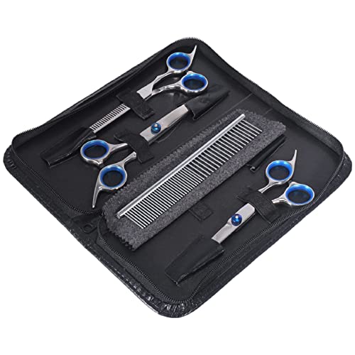 Yheonver Hunde Pflege Scheren Kit mit Rund VerdüNnender AusdüNnung Schere mit Tier Pflege Kamm für Hunde Katzen Haar Pflege Yheonver Hunde Pflege Scheren Kit mit Rund VerdüNnender AusdüNnung Schere mit Tier Pflege Kamm für Hunde Katzen Haar Pflege von Yheonver