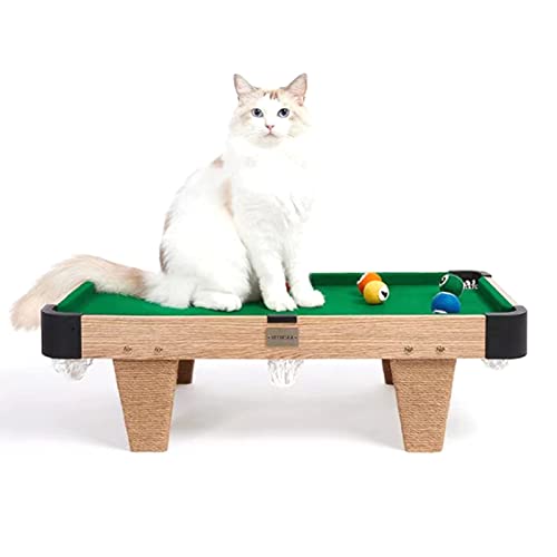 Yhqcdr Katzenspielzeug, Mini-Snooker, Katzen-Billard, interaktives Katzen-Federspielzeug, Katzenkratzbrett, Schleifkrallen, neckendes Katzenkratz- und Beißspielzeug von Yhqcdr