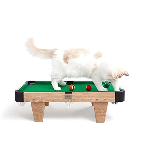 Yhqcdr Katzenspielzeug Mini Snooker Katze Billard Set, Katze Kratzbrett Grinding Claw Cat Toys Amusing Cat Pets von Yhqcdr