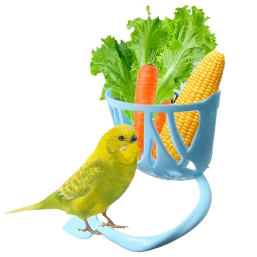 Geflügelkäfigbecher - Vogelkäfig -Fütterungsschalen | Hanging Papageien Wasserfutter Feeder für Shotet Cockatiel Macaw Lovebird | Lebensmittelgericht & Obst Gemüsehalter von Yhsioaklo