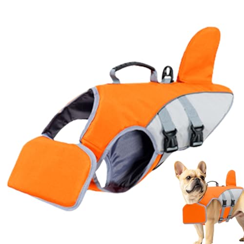 Hunde Sicherheitsweste | Hunde Schwimmweste | Sicherheitsweste für Haustiere | Haustier Schwimmlebensweste mit Rettungsgriff - Offenes Wasser mittelgroße große Training Sicherheitskleidung Verst von Yhsioaklo