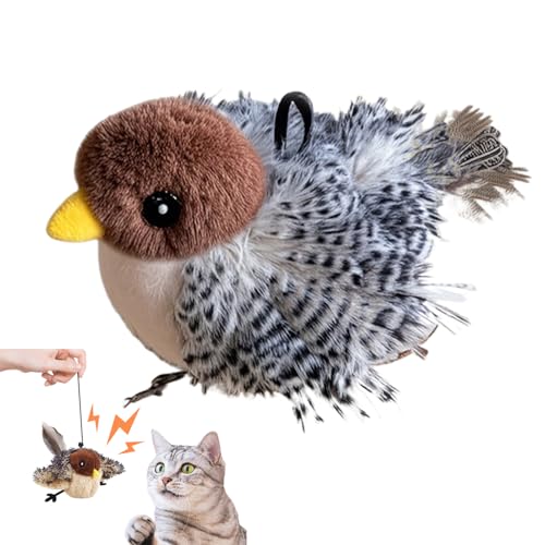 Interaktives Spielzeug für Katzen mit fliegendem Vogel - Flappy Bird in Samt mit Katzengras, elektronische Batterien, aktiviert mit der Berührung, um die Bewegung und das Spiel des Kätzchens zu stimul Interaktives Spielzeug für Katzen mit fliegendem Vogel - Flappy Bird in Samt mit Katzengras, elektronische Batterien, aktiviert mit der Berührung, um die Bewegung und das Spiel des Kätzchens zu stimul von Yhsioaklo