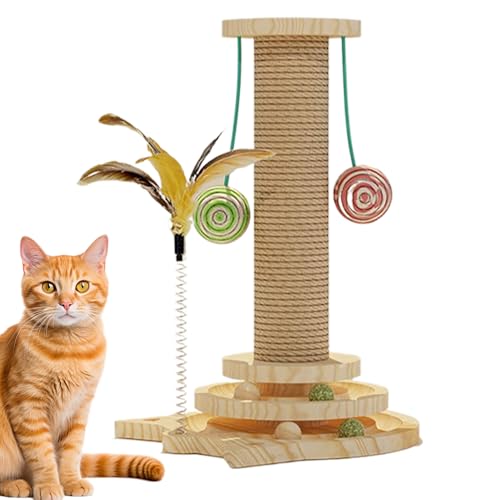 Katzenkratzbaum, Spielturm, Katzenkratzstange, wiederverwendbar, Anti-Kippen, interaktives Spielzeug für bodenfördernde Übung, Kätzchen-Übung, Unterhaltung zu Hause und drinnen Katzenkratzbaum, Spielturm, Katzenkratzstange, wiederverwendbar, Anti-Kippen, interaktives Spielzeug für bodenfördernde Übung, Kätzchen-Übung, Unterhaltung zu Hause und drinnen von Yhsioaklo