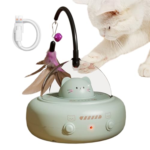 Katzenstabspielzeug, Motion Activated Smart Cat Automatic Toy, Haustierzubehör Für Mentale Stimulation, Bewegung Von Katzenautomatikspielzeug, Langeweile Relief Stimulieren Die Jagdinstinkte Der Katze von Yhsioaklo