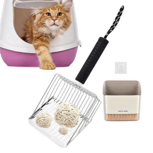 Katzenstreuschaufel, Haustierstreuschaufel mit Halter, Streusiebschaufel mit Halter, leichte Kotschale, schnelles Sieben, Kotreinigungswerkzeug für Haushaltsreinigung, Gartenarbeit, Bodenschutz Katzenstreuschaufel, Haustierstreuschaufel mit Halter, Streusiebschaufel mit Halter, leichte Kotschale, schnelles Sieben, Kotreinigungswerkzeug für Haushaltsreinigung, Gartenarbeit, Bodenschutz von Yhsioaklo