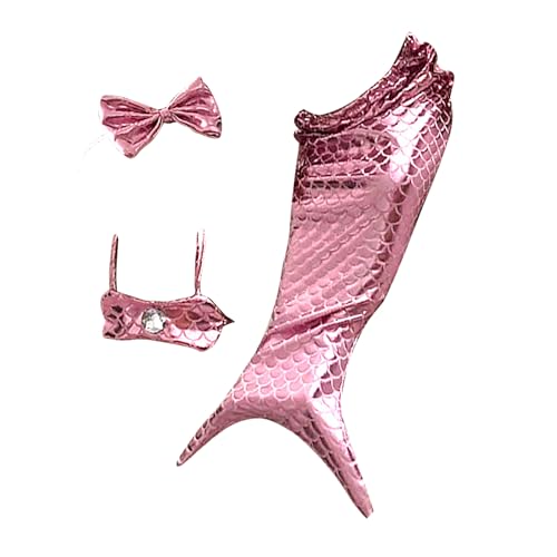 Meerjungfrau-Welpenkostüm, Polyester, Hundekleidung mit Schleife, Stirnband und Neckholder-Top, hautfreundliche Welpenkleidung, kreatives Kätzchen-Outfit für kleine Hunde und Katzen Meerjungfrau-Welpenkostüm, Polyester, Hundekleidung mit Schleife, Stirnband und Neckholder-Top, hautfreundliche Welpenkleidung, kreatives Kätzchen-Outfit für kleine Hunde und Katzen von Yhsioaklo