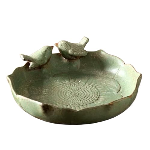 Outdoor gemahlene Keramikvogel -Badschale - gemahlener Vogelhäuschen, 10 -Zoll -Kolibri -Wasserbehälter für Outdoor, Garten, Tischplatten, Deck, Balkon und Rasen, Topfpflanzen Innenwasserpflanzenanbau Outdoor gemahlene Keramikvogel -Badschale - gemahlener Vogelhäuschen, 10 -Zoll -Kolibri -Wasserbehälter für Outdoor, Garten, Tischplatten, Deck, Balkon und Rasen, Topfpflanzen Innenwasserpflanzenanbau von Yhsioaklo