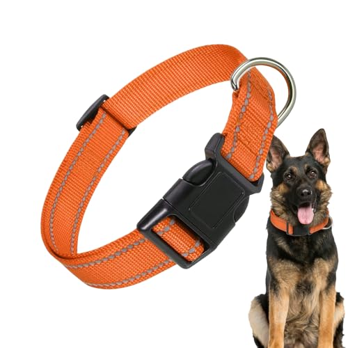 Reflektierender Hundehalsband | Einstellbare Sicherheitskatze Kragen | Bequeme atmungsaktive Nylon -Haustierkragen für mittelgroße Katze und Hund von Yhsioaklo