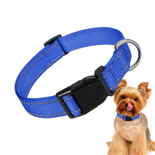 Reflektierendes Hundehalsband, verstellbares Sicherheitskatzenhalsband, bequemes, atmungsaktives Nylon-Haustierhalsband für mittelgroße Katzen und Hunde Reflektierendes Hundehalsband, verstellbares Sicherheitskatzenhalsband, bequemes, atmungsaktives Nylon-Haustierhalsband für mittelgroße Katzen und Hunde von Yhsioaklo