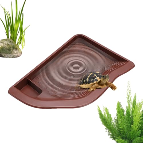 Schildkrötenbadebecken | Reptilienwasserschale | Reptilienbadbecken | Große Landschaft Pool Schüssel für Schlangen Aquarium Wasserklettern Haustier Turtle Home | Aquariumdekoration für Gecko Schlangen von Yhsioaklo
