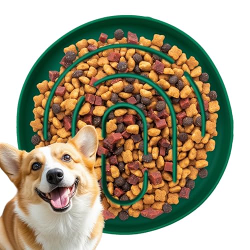 Yhsioaklo Cat Slow Feeder - Katze Hund Nassfutter Schüssel Slow Feeder - Anti-Rutsch-Silikon-Schale, gesunde Ernährung Futterhalter für kleine Rassen Tiere Indoor Outdoor von Yhsioaklo