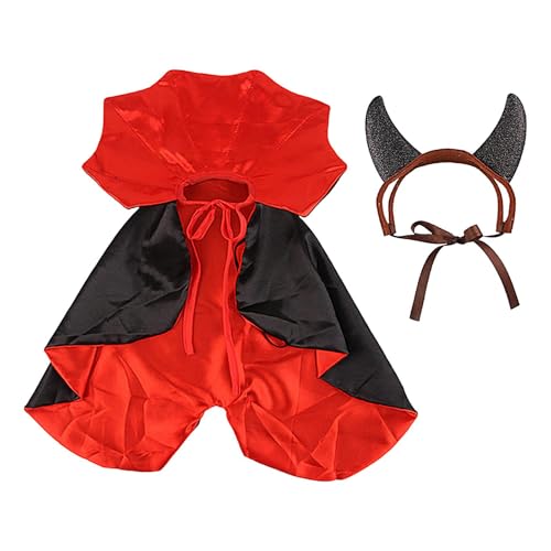 Yhsioaklo Halloween-Haustierumhang, verstellbarer Halloween-Katzenumhang, kreative Urlaubskostüme, Katzen-Cosplay-Bekleidung für kleine, mittelgroße Hunde, Katzen Yhsioaklo Halloween-Haustierumhang, verstellbarer Halloween-Katzenumhang, kreative Urlaubskostüme, Katzen-Cosplay-Bekleidung für kleine, mittelgroße Hunde, Katzen von Yhsioaklo