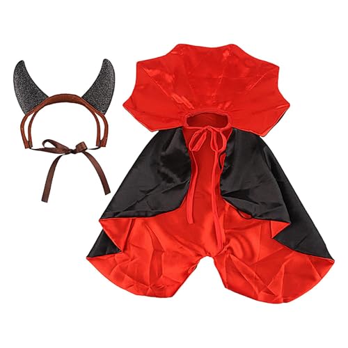 Yhsioaklo Halloween-Haustierumhang – verstellbarer Vampir-Katzen-Umhang, kreative Urlaubskostüme, Katzen-Cosplay-Bekleidung für kleine, mittelgroße Hunde, Katzen Yhsioaklo Halloween-Haustierumhang – verstellbarer Vampir-Katzen-Umhang, kreative Urlaubskostüme, Katzen-Cosplay-Bekleidung für kleine, mittelgroße Hunde, Katzen von Yhsioaklo