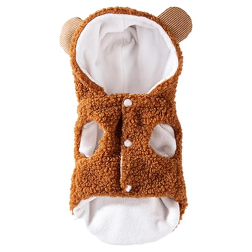 Yhsioaklo Hundebekleidung mit Hut, warme Katzenmäntel, ärmellos, modischer Haustiermantel, hautfreundlicher Hundemantel, für Yhsioaklo Hundebekleidung mit Hut, warme Katzenmäntel, ärmellos, modischer Haustiermantel, hautfreundlicher Hundemantel, für von Yhsioaklo