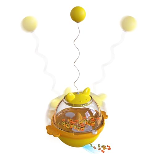 Yhsioaklo Katzen-Leckerli-Spielzeug, Leckerli-Puzzles für Indoor-Katzen, interaktives Haustier-Spiel-Trainingszubehör für Kätzchen, Zuhause, Garten, Balkon, Schlafzimmer, Arbeitszimmer, Wohnzimmer von Yhsioaklo