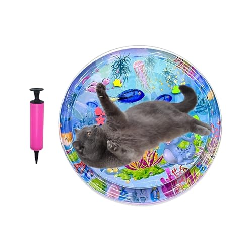 Yhsioaklo Katzen-Wasserbett, sensorisches Wasserpolster mit aufblasbarer Pumpe, Haustier-Kühlkissen, verdicktes Baby-Krabbelkissen für Boden, Langeweile, tägliche Reisen, heißes Wetter, Zuhause Yhsioaklo Katzen-Wasserbett, sensorisches Wasserpolster mit aufblasbarer Pumpe, Haustier-Kühlkissen, verdicktes Baby-Krabbelkissen für Boden, Langeweile, tägliche Reisen, heißes Wetter, Zuhause von Yhsioaklo