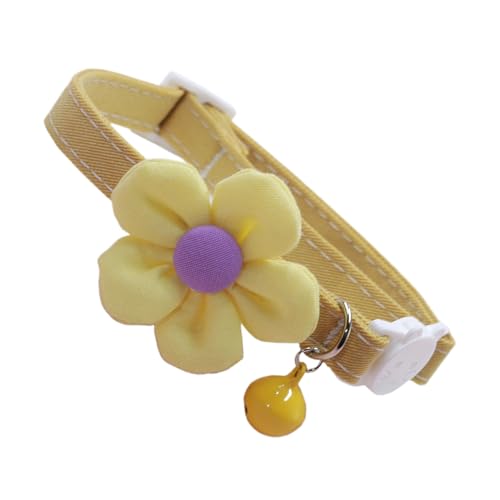 Yhsioaklo Katzenblumenhalsband, Haustier-Halskette, verstellbar, niedliches Blumenhalsband mit Glöckchen, bequeme Halskette für Katzen, Hunde, tägliche Dekoration, Haustiere Yhsioaklo Katzenblumenhalsband, Haustier-Halskette, verstellbar, niedliches Blumenhalsband mit Glöckchen, bequeme Halskette für Katzen, Hunde, tägliche Dekoration, Haustiere von Yhsioaklo