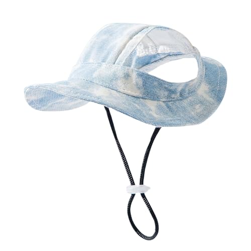 Yhsioaklo Katzensonnen, Hundeschaufel, Hundescreen Bucket Hats, Sun Protection Cat Sunbonnet mit Ohrlöchern atmungsaktives Haustierzubehör für mittelschwere Hunde & Welpe von Yhsioaklo