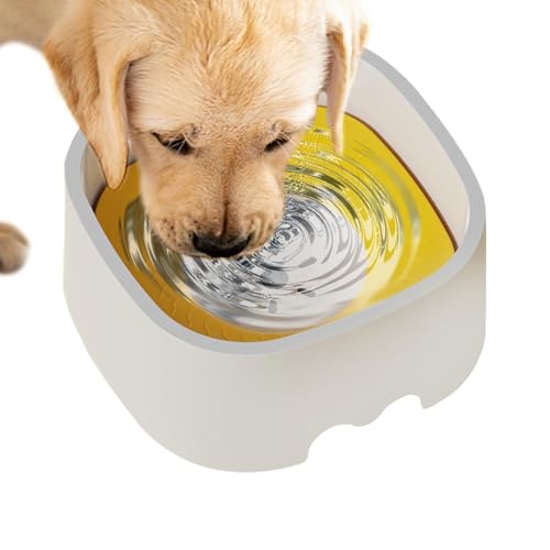 Yhsioaklo Langsame Wasserschale für Hunde, Spill Proof Hundeschale - 1l langsamer Feederspender für unordentliche Trinker - Nicht schlupfende Basis-Haustierkätzchenversorgungen fördern eine gesunde von Yhsioaklo