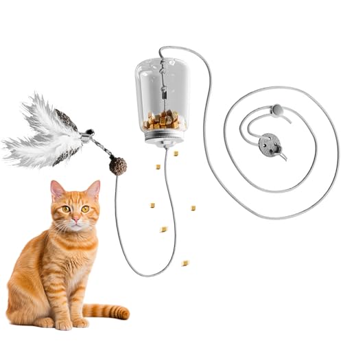 Yhsioaklo Leckerli-Spender-Katzenspielzeug, langsames Füttern, lustige Spiele, 360 Grad drehbar, Katzen-Leckerli-Spielzeug für Stimulation, Übung, Kätzchen, Langeweile, Zuhause, Outdoor Yhsioaklo Leckerli-Spender-Katzenspielzeug, langsames Füttern, lustige Spiele, 360 Grad drehbar, Katzen-Leckerli-Spielzeug für Stimulation, Übung, Kätzchen, Langeweile, Zuhause, Outdoor von Yhsioaklo