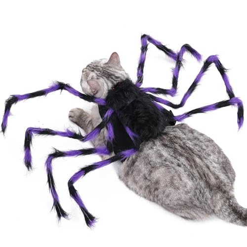 Yhsioaklo Spinnen-Hundekleidung, pelziges Riesenspinnen-Kostüm für Hund und Katze, Verkleidungszubehör, verstellbares Halloween-Kostüm, Cosplay-Kostüm für Hunde und Katzen Yhsioaklo Spinnen-Hundekleidung, pelziges Riesenspinnen-Kostüm für Hund und Katze, Verkleidungszubehör, verstellbares Halloween-Kostüm, Cosplay-Kostüm für Hunde und Katzen von Yhsioaklo