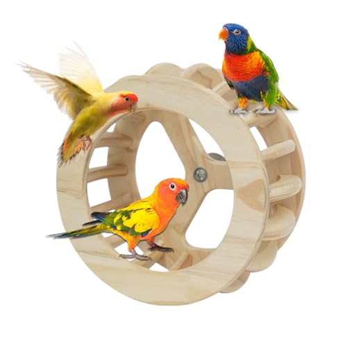 Yhsioaklo Vogelkäfig Sitzstange - Drehbarer Spielzeug Vogel Holz Sitzstand | Interaktiver Spielstand Für Kanarienvogel Nymphensittich Taube Unzertrennlich Haustier Sittich von Yhsioaklo