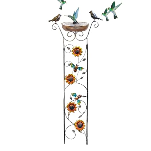 Yhsioaklo Vogeltränke, Garten-Spalier für den Außenbereich, dekorative Vogeltränke, Wildtierattraktion, ideal für Rasen, freistehende Kletterpflanze, Ständer mit schönen Schmetterlingen Yhsioaklo Vogeltränke, Garten-Spalier für den Außenbereich, dekorative Vogeltränke, Wildtierattraktion, ideal für Rasen, freistehende Kletterpflanze, Ständer mit schönen Schmetterlingen von Yhsioaklo