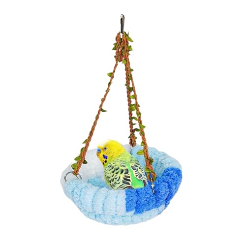 Yhsioaklo Warmes Vogelbett, warme Plüsch-Winter-Vogel-Hängematte, Haustierzubehör zum Sitzen, Schlafen, Verstecken, Nisten, Spielen, Voliere, Fütterung, Ruhen, Halten im Freien Yhsioaklo Warmes Vogelbett, warme Plüsch-Winter-Vogel-Hängematte, Haustierzubehör zum Sitzen, Schlafen, Verstecken, Nisten, Spielen, Voliere, Fütterung, Ruhen, Halten im Freien von Yhsioaklo